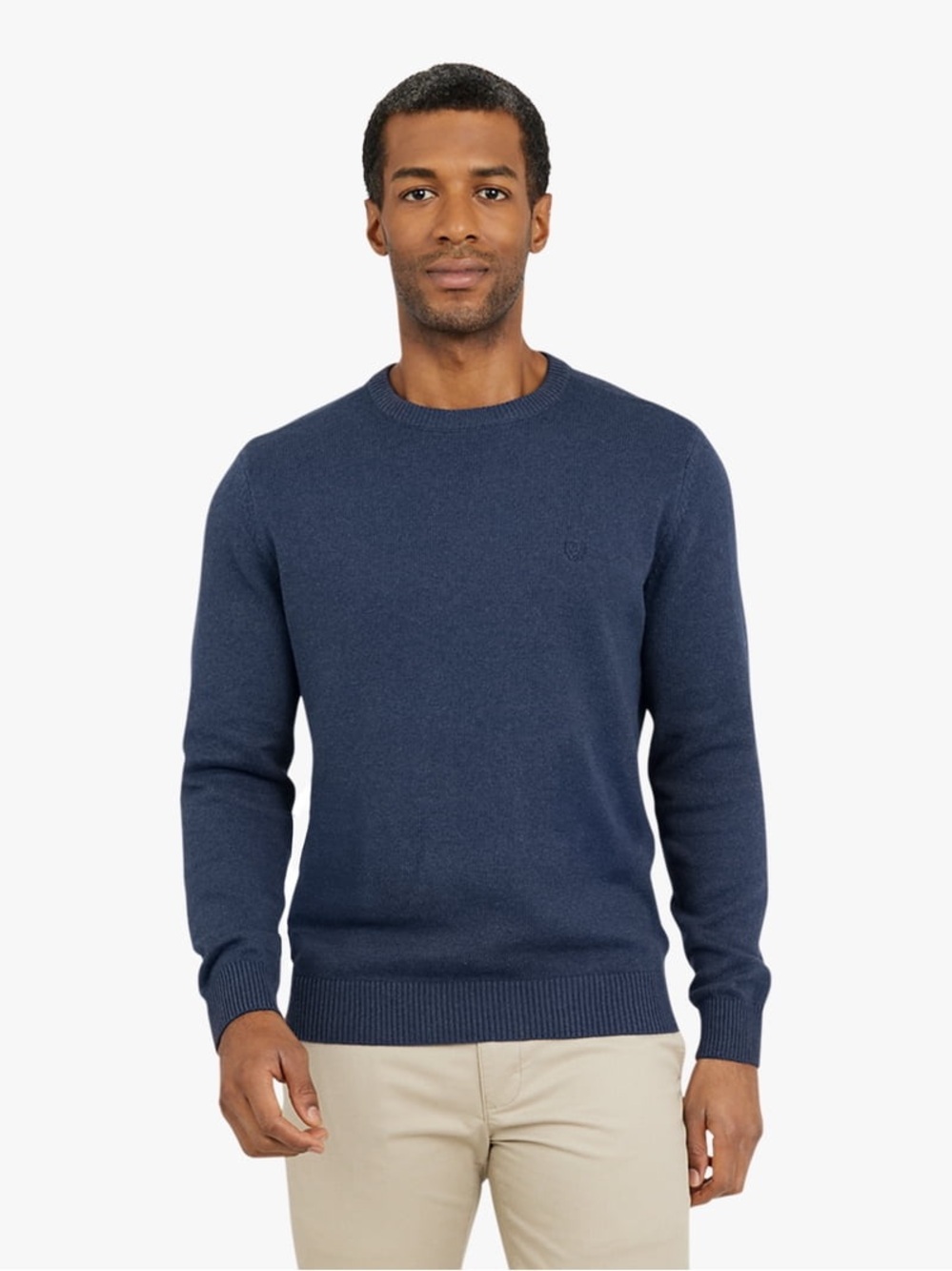 Chaps Men's Long Sleeve Crewneck Sweater

Color: Navy Heather
